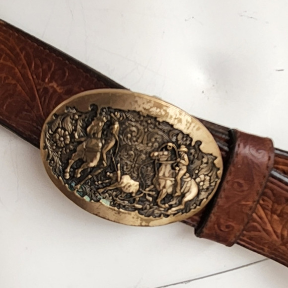 CODY JAMES VINTAGE LEATHER BELT - Picture 1 of 7